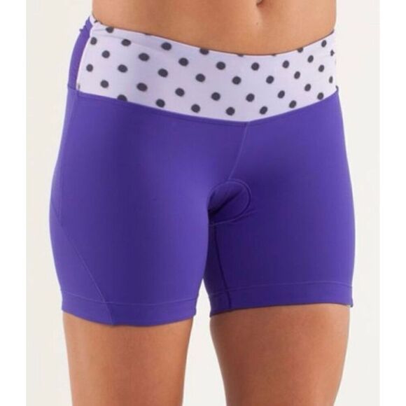 Lululemon Velo Vixen Short Bruised Berry / High Noon Dot Lilac / Black size 6 - Picture 10 of 12